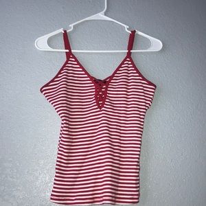 red and white stripe tank top